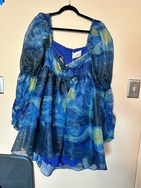 Selkie Blue Starry night Swirl